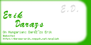 erik darazs business card